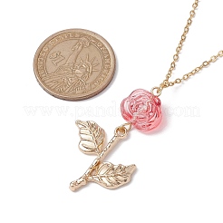 5 шт. 5 цвета 304 нержавеющая сталь тросовые цепочки ожерелья NJEW-JN04769