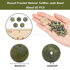 Rotonde smerigliato Taiwan naturale filamenti di perline giada&nbsp;G-AR0003-70
