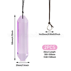 2 Stück hängende Sonnenfänger aus Glas&nbsp;HJEW-TAC0190