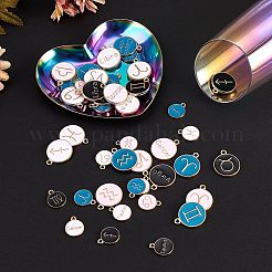 Подвески из эмали и сплава&nbsp;ENAM-SZ0001-14LG-RS