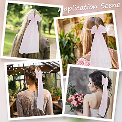 Заколки для волос из полиэстера с бантом&nbsp;AJEW-WH20002-61