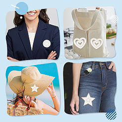 6 шт. 3 стиля тканевых нашивок со стразами для термоприклеивания/пришивания DIY-GF0010-04