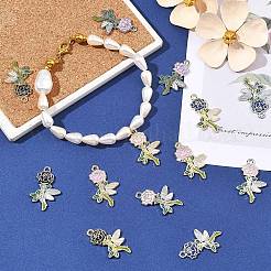 30pcs 2 pendentifs en alliage de couleurs&nbsp;ENAM-YW0008-78