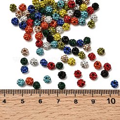 Бусины из глины с одноцветными стразами&nbsp;RB-WH0005-013A