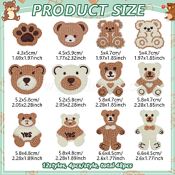 48 шт. 12 вида полиэстеровых ниток для вышивки&nbsp;PATC-FG0003-54