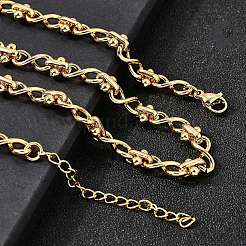 Овальные цепочки-цепочки из нержавеющей стали 304 с бесконечным звеном для женщин и мужчин NJEW-K249-20B-G