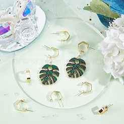 20 шт. латунные серьги-гвоздики KK-BBC0004-33