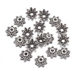 Цветок крышки шарика Тибетские серебряные&nbsp;X-A475