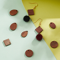 48 pendentif en bois de noyer de 6 styles&nbsp;WOOD-CA0001-52