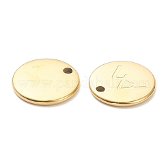 Breloques en acier inoxydable 304 plaquées par ions (IP)&nbsp;STAS-P280-12G