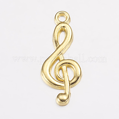 Pendentifs de clé de sol en alliage de style tibétain&nbsp;X-TIBEP-R315-G-LF