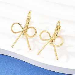 Серьги-гвоздики с застежкой-бабочкой из латуни&nbsp;EJEW-A150-04B-G