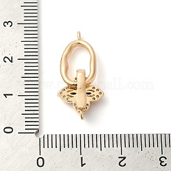 Латунные микро проложить кубического циркония раз за застежками KK-G503-26G