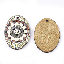 Pendentifs en tilleul imprimé&nbsp;WOOD-S045-014D