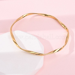 3шт. 3 цвета 304 нержавеющая сталь витые браслеты наборы для женщин&nbsp;BJEW-L610-27M