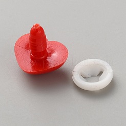 ハート樹脂工芸人形の目  ぬいぐるみの目  diyの人形のおもちゃの人形のプラシ天の動物の作成のため  レッド  18x21x21.5mm&nbsp;DIY-WH20001-42C-01