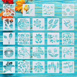 24 foglio 24 stili stencil da disegno in plastica&nbsp;DIY-CW0001-13