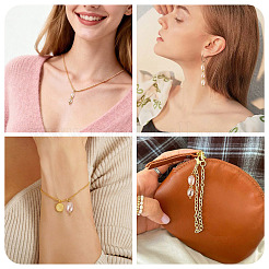 12 pendentif en perles de riz de culture d'eau douce naturelles&nbsp;PALLOY-TA00378