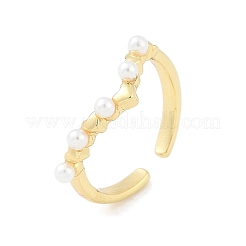 Открытые манжеты для женщин из латуни в форме сердца&nbsp;RJEW-R011-02G