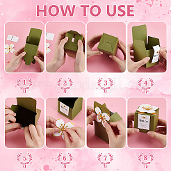 Складные квадратные бумажные коробки для конфет CBOX-WH0001-E02