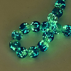 Светящиеся прозрачные бусины лэмпворк ручной работы нити LAMP-T017-04F