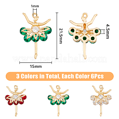18шт 3 цвета стеклянные подвески GLAA-DC0001-27