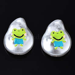 3d печатные бусины из абс-пластика с имитацией жемчуга KY-S163-423