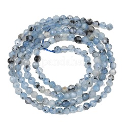 Brins de perles d'aigue-marine bleu diable naturel&nbsp;GG-CBAF158-D01-04