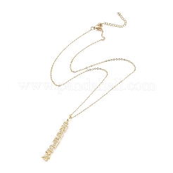 Ожерелья с подвесками из латуни с прозрачным кубическим цирконием NJEW-L146-29G