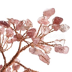 Натуральные клубничные кварцевые чипсы и агатовые украшения для пьедестала&nbsp;DJEW-A001-04B