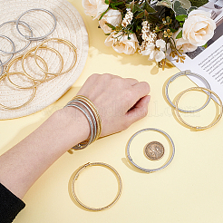 Bracelet jonc torsadé en acier inoxydable 304&nbsp;BJEW-ME0001-22