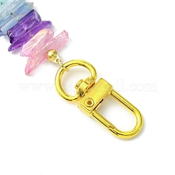 Gefärbte bunte natürliche Quarzkristall Chakra Prisma Link Tasche Extender Ketten&nbsp;FIND-JF00144