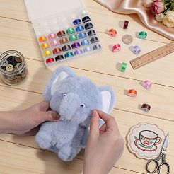 Set mit 36 Rolle Polyester-Stickgarn und Aufbewahrungsbox&nbsp;DIY-WH0622-721