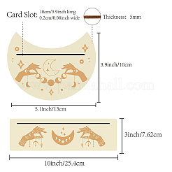 2 support de cartes en bois naturel de style 2 pour tarot&nbsp;DJEW-GF0001-29