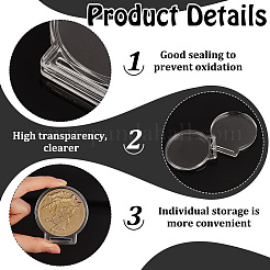 Прозрачная акриловая коробка для памятных монет ODIS-WH0030-96B