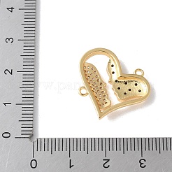 Подвески-сердечки с микропаве из латуни и кубическим цирконием&nbsp;KK-A252-28G-06