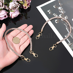 2 asa redonda para bolso con cordón de aleación y rhinestone&nbsp;AJEW-PH0007-73C