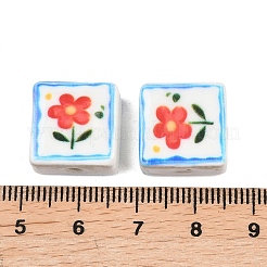 Печатные ручной фарфоровые бусы&nbsp;PORC-G016-04B