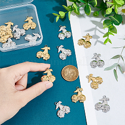 16 шт. 2-цветное ионное покрытие (IP) из нержавеющей стали 304 подвески STAS-UN0045-02