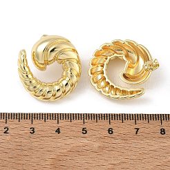 Pendientes de botón de latón retorcido para mujer&nbsp;KK-CBAD851-21G