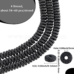 4 нить бусины из натурального вулканического камня G-LT0001-01A