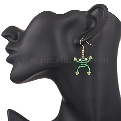 Серьги-подвески в виде лягушек из нержавеющей стали 304 EJEW-MZ00589