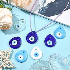 16 шт. 4-х цветные подвески ручной работы в стиле лэмпворк от сглаза&nbsp;LAMP-FS0001-69