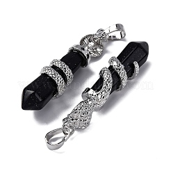 Синтетический синий авантюрин подвески G-A241-01P-04