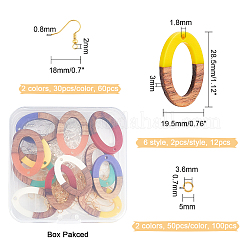 Наборы для самостоятельного изготовления овальных сережек&nbsp;DIY-OC0006-02