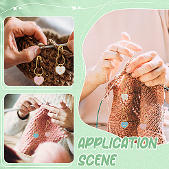 Herz mit zwölf Sternbildern DIY Maschenmarkierer-Sets&nbsp;DIY-ME0001-02