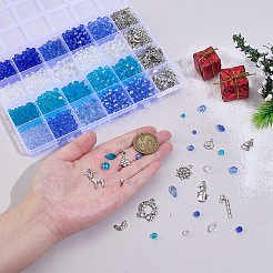 Kits de fabrication de bijoux bricolage sur le thème de Noël&nbsp;DIY-PH0030-57