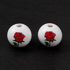 Набивные европейские бусины из натурального дерева&nbsp;LS-WOOD-C015-03A