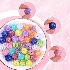 40 шт. 10 вида бусин из смоляных стразов&nbsp;RESI-SC0003-02