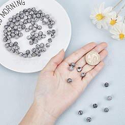 Натуральный камень-карта / камень пикассо / нити из бисера пикассо&nbsp;G-OC0001-04